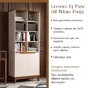 Ver imagem 2 de Livreiro Ej Flow Off White e Freijó para Organização de Livros e Objetos com Design Moderno