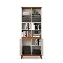 Ver imagem 3 de Livreiro Ej Flow Off White e Freijó para Organização de Livros e Objetos com Design Moderno