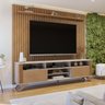 Rack com Painel Ripado para TV até 65 Polegadas Pés Madeira Maciça Vitória - 1