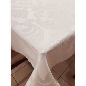toalha de mesa retangular tecido jacquard branco 1,40x2,00