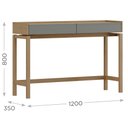 Ver imagem 4 de Aparador 2 Gavetas em MDF e Madeira Maciça Linha Barcelona