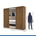 Ver imagem 5 de Guarda Roupa Casal 3 Portas de Correr e 3 Espelhos Evidence Minastex