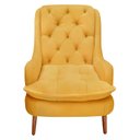 Ver imagem 4 de Kit 2 Poltronas Decorativas Lille Suede Mostarda - Dominic Decor