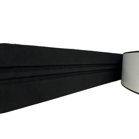 Moldura Guarnição Rodameio Eva Autocolante Sol 7cmx5mm 20 Metros - Preto