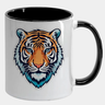 Caneca Branca com Interna Preta Y5 Tigre Lindo Rosto - 1