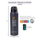 Ver imagem 5 de Squeeze Térmico Sport Bike 450 Ml Cinza Termopro