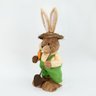 Coelho de Páscoa Decoração em Palha Coelhinho Jardineiro 63cm - 3