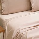 Ver imagem 3 de Jogo de Cama Lençol Queen Supremo Micropercal 300 Fios - Rosê