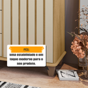 Ver imagem 5 de Cômoda Grécia com 1 Porta com Detalhe Ripado e 4 Gavetas 1 Tranca com Chave Marrom/Cinamomo/Off White