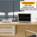 Ver imagem 4 de Mesa de Escritório Escrivaninha Cannes com 1 com Chave 2 Gavetas 160cm Marrom/Cinamomo/Off White