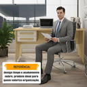 Ver imagem 6 de Mesa de Escritório Escrivaninha Cannes com 1 com Chave 2 Gavetas 160cm Marrom/Cinamomo/Off White