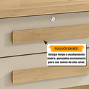 Ver imagem 3 de Mesa de Escritório Escrivaninha Cannes com 1 com Chave 2 Gavetas 160cm Marrom/Cinamomo/Off White