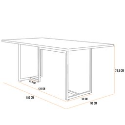Mesa de Jantar Maldiva 180cm Preto F01 com 4 Cadeiras Ayla e 2 Cadeiras Madri Branco - 6