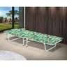 Cama Dobrável Camping Portátil com Colchão Estrutura em Aço e Estrado de Madeira - 3