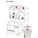 Ver imagem 4 de Balcão Cozinha para Cooktop e Forno 105cm 1 Porta 1 Gaveta com Rodapé Veneza Multimóveis Mp2295
