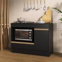Ver imagem 1 de Balcão Cozinha para Cooktop e Forno 105cm 1 Porta 1 Gaveta com Rodapé Veneza Multimóveis Mp2295