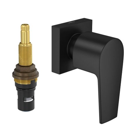 Acabamento Pressão 1/2-3/4 Deca Level Black Matte