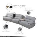 Ver imagem 3 de Sofá Decorativo Swift Curvo Elétrico C/porta Copos Baú Cooler Reclinável Retrátil Som Bluetooth e Ca