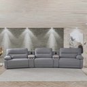 Ver imagem 2 de Sofá Decorativo Swift Curvo Elétrico C/porta Copos Baú Cooler Reclinável Retrátil Som Bluetooth e Ca