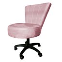 Ver imagem 3 de Poltrona Decorativa Royal Base Giratória Slk Decor Rosa Claro
