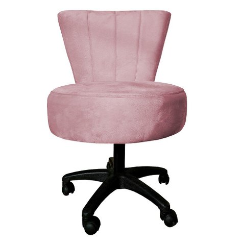 Poltrona Decorativa Royal Base Giratória Slk Decor Rosa Claro