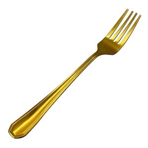 Conjunto Faqueiro 12 Peças Jogo Talheres de Mesa Jantar Garfo Faca Colher Victoria Gold Inox