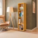 Ver imagem 1 de Estante de Livros 30CMX139CM Modular 4 Nichos Marselha Marrom/Freijó