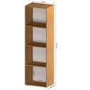 Ver imagem 3 de Estante de Livros 30cmx139cm Modular 4 Nichos Marselha