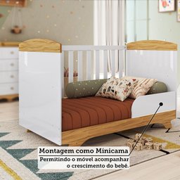 Berço Minicama 3 em 1 100% Mdf Emma Retrô Espresso Móveis - 7