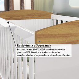 Berço Minicama 3 em 1 100% Mdf Emma Retrô Espresso Móveis - 8