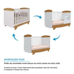 Berço Minicama 3 em 1 100% Mdf Emma Retrô Espresso Móveis - 6