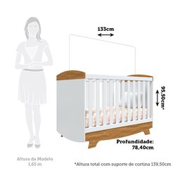 Berço Minicama 3 em 1 100% Mdf Emma Retrô Espresso Móveis - 4