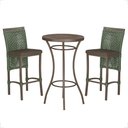 Ver imagem 1 de Mesa Bistrô e 2 Banquetas Roma Marrom Corda Náutica Estofado 9 Trama Original