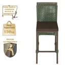 Ver imagem 4 de Mesa Bistrô e 2 Banquetas Roma Marrom Corda Náutica Estofado 9 Trama Original