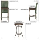 Ver imagem 2 de Mesa Bistrô e 2 Banquetas Roma Marrom Corda Náutica Estofado 9 Trama Original