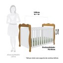 Ver imagem 3 de Berço Minicama 3 em 1 100% MDF Alice Espresso Móveis Branco/Amêndoa