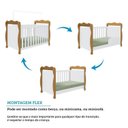 Ver imagem 5 de Berço Minicama 3 em 1 100% MDF Alice Espresso Móveis Branco/Amêndoa
