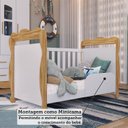Ver imagem 6 de Berço Minicama 3 em 1 100% MDF Alice Espresso Móveis Branco/Amêndoa
