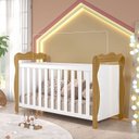 Ver imagem 1 de Berço Minicama 3 em 1 100% MDF Alice Espresso Móveis Branco/Amêndoa