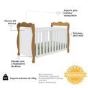 Ver imagem 4 de Berço Minicama 3 em 1 100% MDF Alice Espresso Móveis Branco/Amêndoa