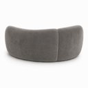 Ver imagem 6 de Sofá Zah 210 cm 3 Lugares Luxo Orgânico Curvo Bouclé Premium:Veludo Cinza Escuro
