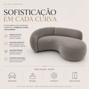 Ver mais imagens de Sofá Zah 210 cm 3 Lugares Luxo Orgânico Curvo Bouclé Premium:Veludo Cinza Escuro