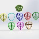 Ver imagem 1 de Cortador Patrulha Canina Escudos e Logo Marcador Tamanho 6cm