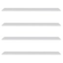 Ver imagem 1 de Prateleira Flutuante de Quarto Adulto Kit 4 Suporte Invisível 68cm Yara Branco - Lumil Lumil Móveis