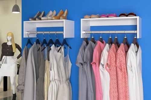 Conjunto 2 cabideiros de parede Para Armazenamento Roupas - 4