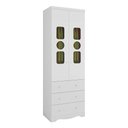Ver imagem 2 de Guarda-roupa Infantil 61,7cm 2 Portas 3 Gavetas com Janelas sem Pés Ezra 100% Mdf Espresso Móveis