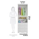Ver imagem 4 de Guarda-roupa Infantil 61,7cm 2 Portas 3 Gavetas com Janelas sem Pés Ezra 100% Mdf Espresso Móveis