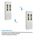 Ver imagem 6 de Guarda-roupa Infantil 61,7cm 2 Portas 3 Gavetas com Janelas sem Pés Ezra 100% Mdf Espresso Móveis