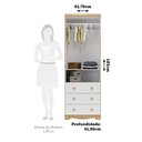 Ver imagem 4 de Guarda-roupa Infantil 61,7cm 2 Portas 3 Gavetas com Janelas sem Pés Ezra 100% Mdf Espresso Móveis