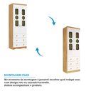 Ver imagem 6 de Guarda-roupa Infantil 61,7cm 2 Portas 3 Gavetas com Janelas sem Pés Ezra 100% Mdf Espresso Móveis